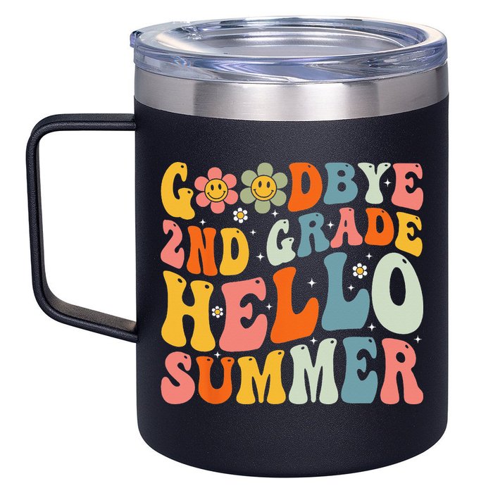 Goodbye 2nd Grade Hello Summer Last Day Of School 12oz Stainless Steel Coffee Mug