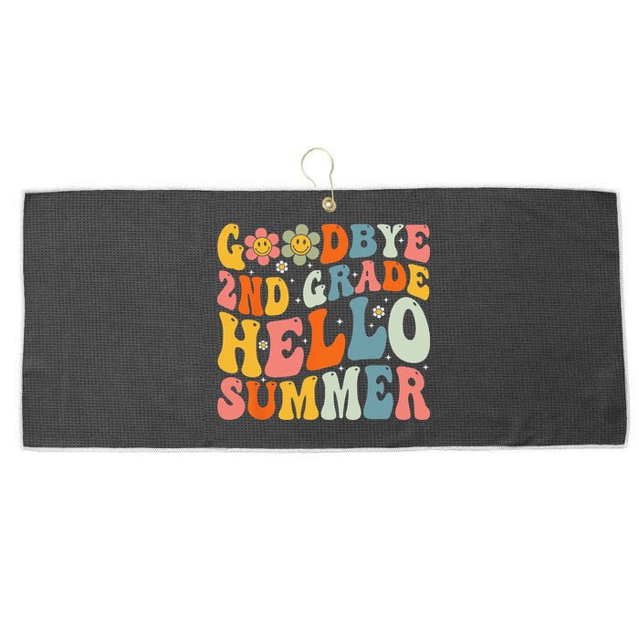 Goodbye 2nd Grade Hello Summer Last Day Of School Large Microfiber Waffle Golf Towel