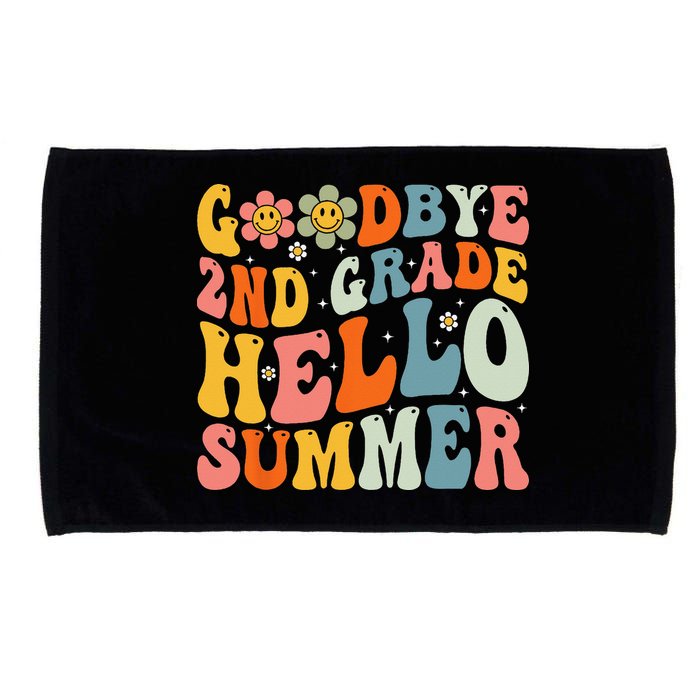 Goodbye 2nd Grade Hello Summer Last Day Of School Microfiber Hand Towel