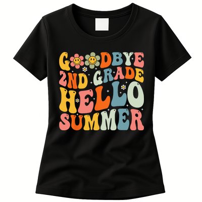 Goodbye 2nd Grade Hello Summer Last Day Of School Womens T-Shirt