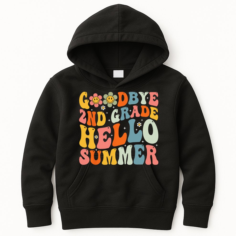 Goodbye 2nd Grade Hello Summer Last Day Of School Kids Hoodie