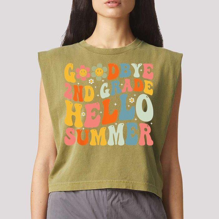 Goodbye 2nd Grade Hello Summer Last Day Of School Garment-Dyed Women's Muscle Tee