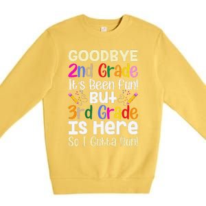 Goodbye 2nd Grade Hello 3rd Grade Back To Shcool Outfit Premium Crewneck Sweatshirt