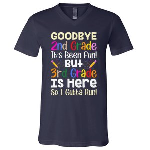 Goodbye 2nd Grade Hello 3rd Grade Back To Shcool Outfit V-Neck T-Shirt