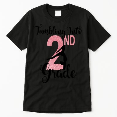 Glitter 2nd Grade Girl Gymnastics Tumble First Day Of School,Kids 1st Day Of Sch Tall T-Shirt