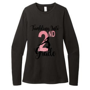 Glitter 2nd Grade Girl Gymnastics Tumble First Day Of School,Kids 1st Day Of Sch Womens CVC Long Sleeve Shirt