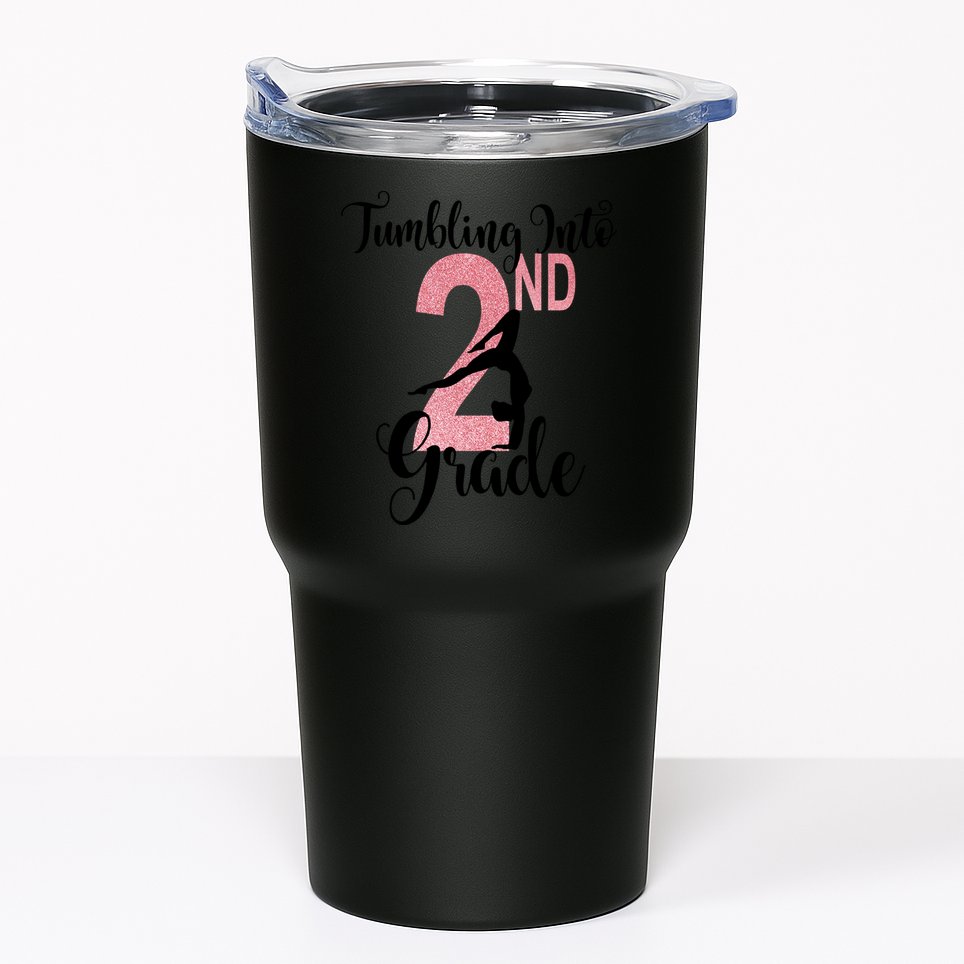 Glitter 2nd Grade Girl Gymnastics Tumble First Day Of School,Kids 1st Day Of Sch Tumbler