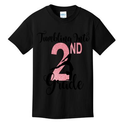 Glitter 2nd Grade Girl Gymnastics Tumble First Day Of School,Kids 1st Day Of Sch Kids T-Shirt