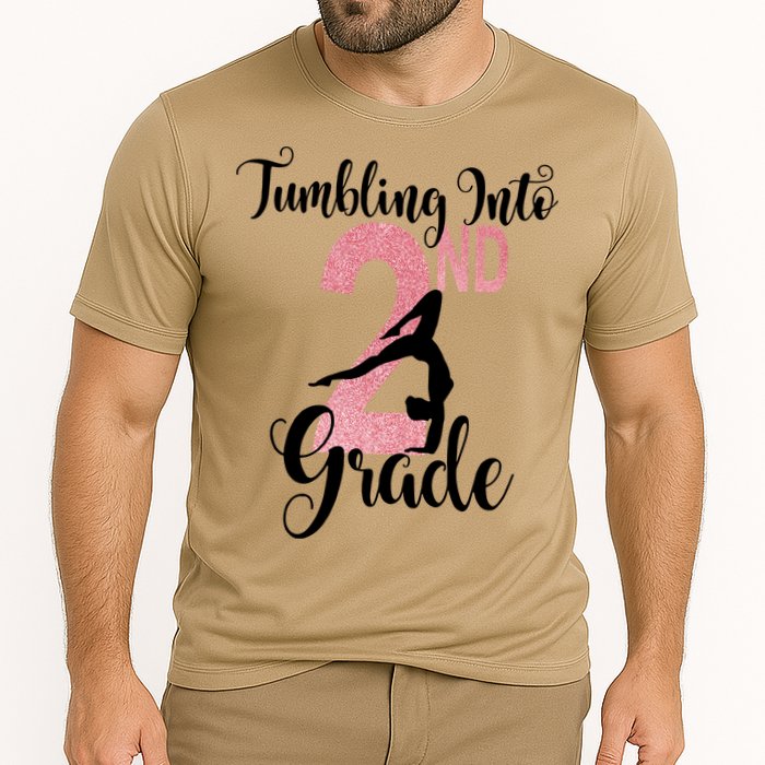 Glitter 2nd Grade Girl Gymnastics Tumble First Day Of School,Kids 1st Day Of Sch Cooling Performance Crew T-Shirt