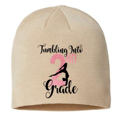 Glitter 2nd Grade Girl Gymnastics Tumble First Day Of School,Kids 1st Day Of Sch Sustainable Beanie