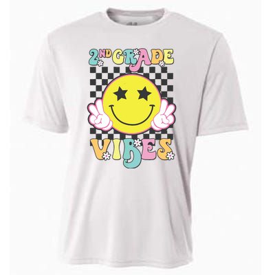 Girl 2nd Grade Vibes Smile Face Back To School Second Grade Cooling Performance Crew T-Shirt