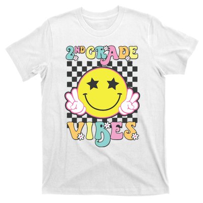 Girl 2nd Grade Vibes Smile Face Back To School Second Grade T-Shirt