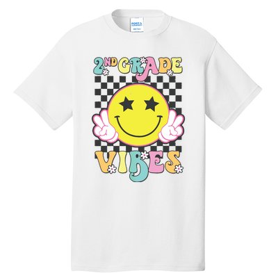 Girl 2nd Grade Vibes Smile Face Back To School Second Grade Tall T-Shirt