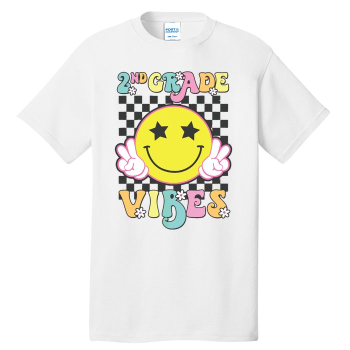 Girl 2nd Grade Vibes Smile Face Back To School Second Grade Tall T-Shirt