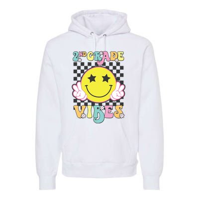 Girl 2nd Grade Vibes Smile Face Back To School Second Grade Premium Hoodie