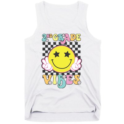 Girl 2nd Grade Vibes Smile Face Back To School Second Grade Tank Top