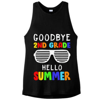 Goodbye 2nd Grade Hello Summer Last Day Of School Ladies PosiCharge Tri-Blend Wicking Tank