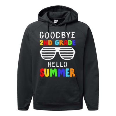 Goodbye 2nd Grade Hello Summer Last Day Of School Performance Fleece Hoodie