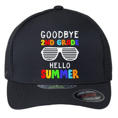 Goodbye 2nd Grade Hello Summer Last Day Of School Flexfit Unipanel Trucker Cap