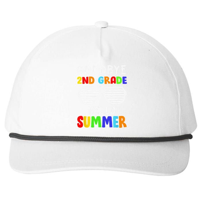 Goodbye 2nd Grade Hello Summer Last Day Of School Snapback Five-Panel Rope Hat