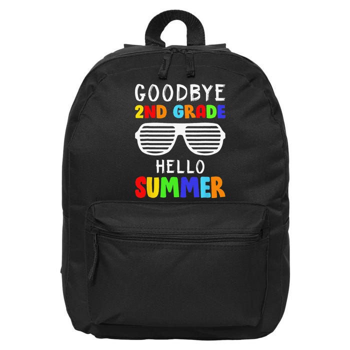 Goodbye 2nd Grade Hello Summer Last Day Of School 16 in Basic Backpack
