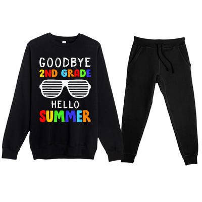 Goodbye 2nd Grade Hello Summer Last Day Of School Premium Crewneck Sweatsuit Set