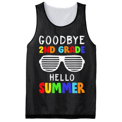 Goodbye 2nd Grade Hello Summer Last Day Of School Mesh Reversible Basketball Jersey Tank