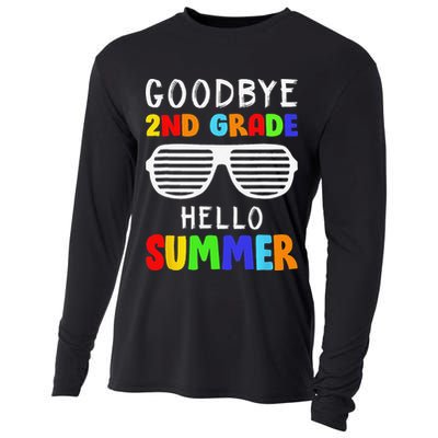 Goodbye 2nd Grade Hello Summer Last Day Of School Cooling Performance Long Sleeve Crew