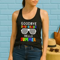 Goodbye 2nd Grade Hello Summer Last Day Of School Womens Tank Top