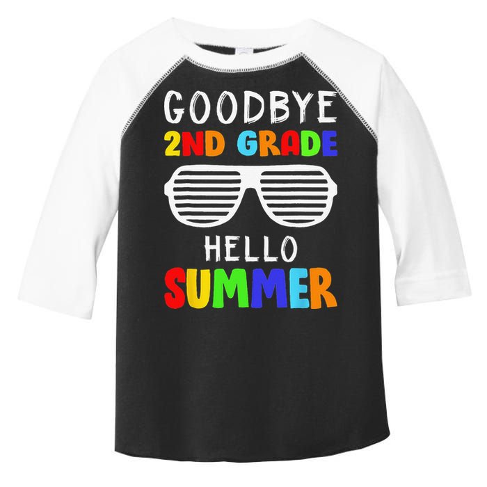 Goodbye 2nd Grade Hello Summer Last Day Of School Toddler Fine Jersey T-Shirt
