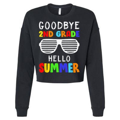 Goodbye 2nd Grade Hello Summer Last Day Of School Cropped Pullover Crew