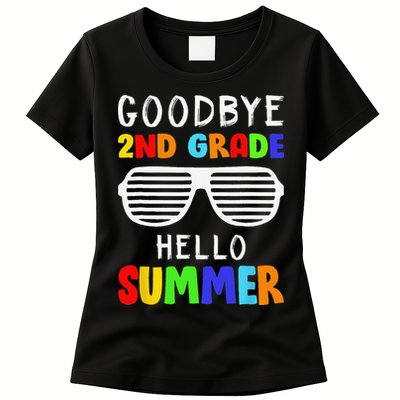 Goodbye 2nd Grade Hello Summer Last Day Of School Womens T-Shirt