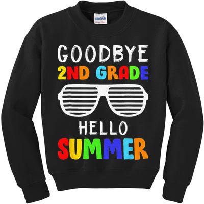 Goodbye 2nd Grade Hello Summer Last Day Of School Kids Sweatshirt