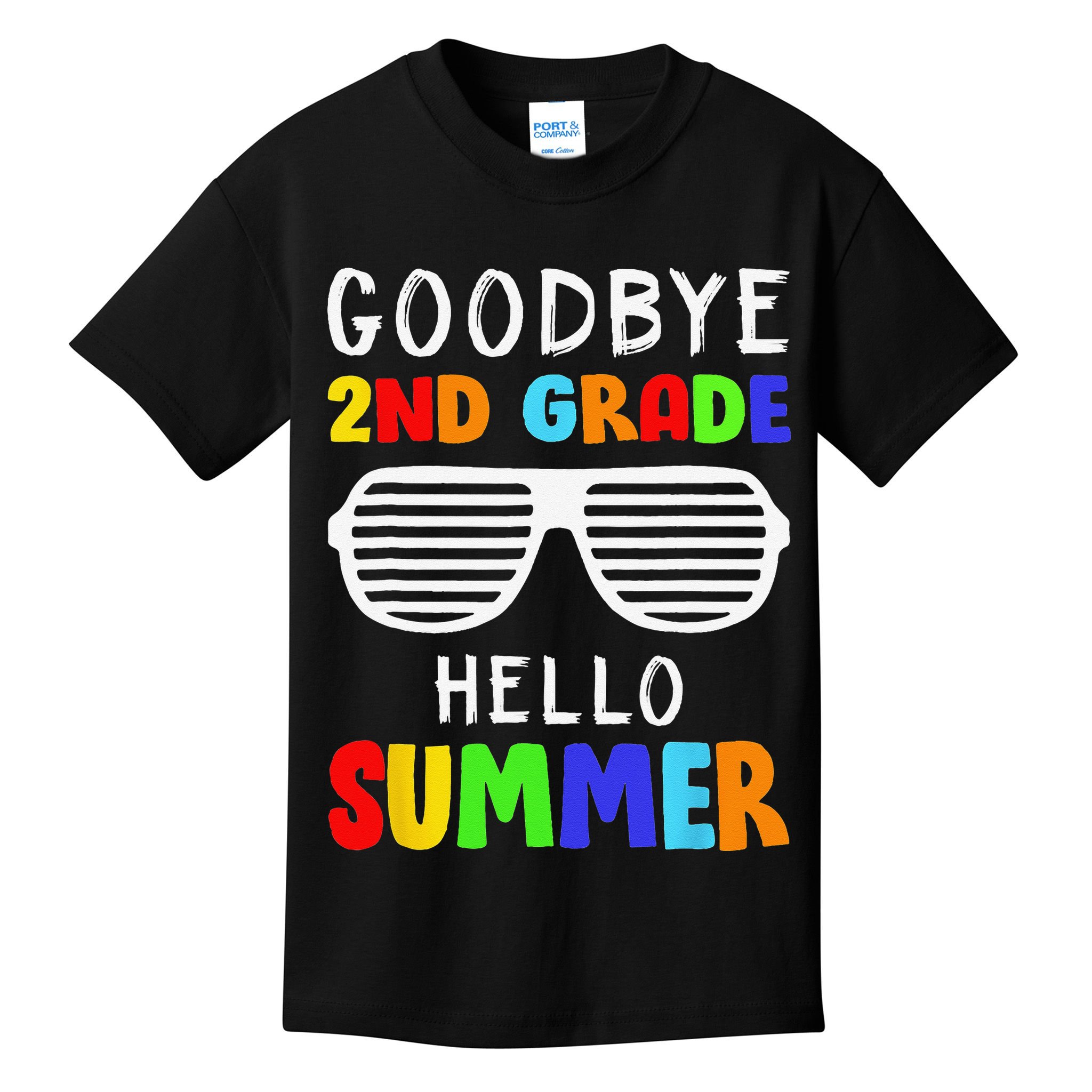 Goodbye 2nd Grade Hello Summer Last Day Of School Kids T-Shirt
