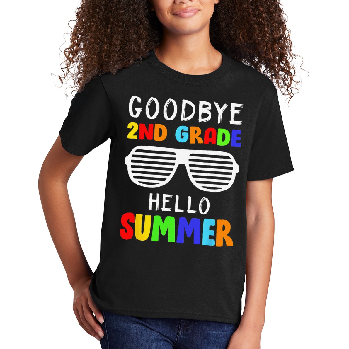 Goodbye 2nd Grade Hello Summer Last Day Of School Kids T-Shirt