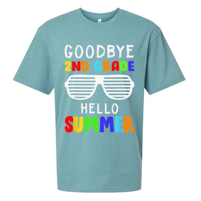 Goodbye 2nd Grade Hello Summer Last Day Of School Sueded Cloud Jersey T-Shirt