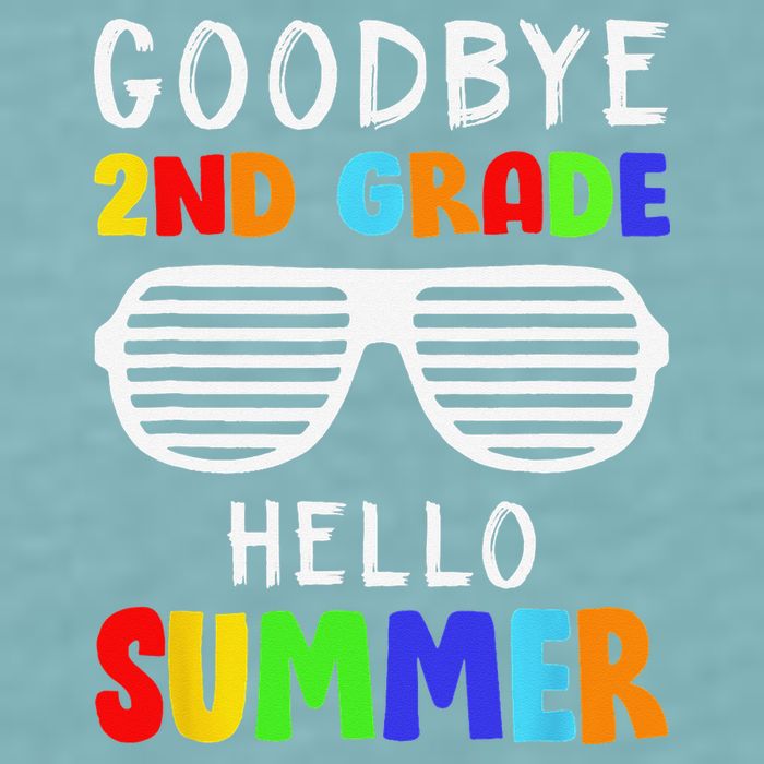 Goodbye 2nd Grade Hello Summer Last Day Of School Sueded Cloud Jersey T-Shirt