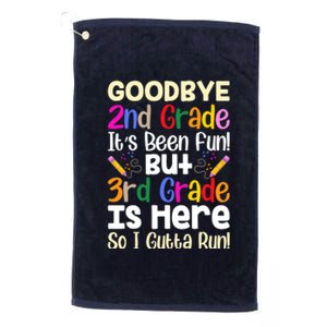 Goodbye 2nd Grade Hello 3rd Grade Back To Shcool Outfit Platinum Collection Golf Towel