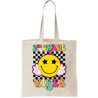 Girl 2nd Grade Vibes Smile Face Back To School Second Grade Tote Bag