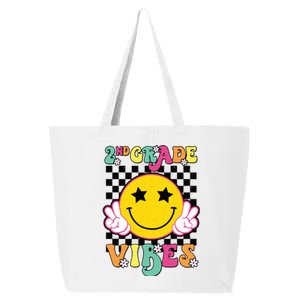 Girl 2nd Grade Vibes Smile Face Back To School Second Grade 25L Jumbo Tote