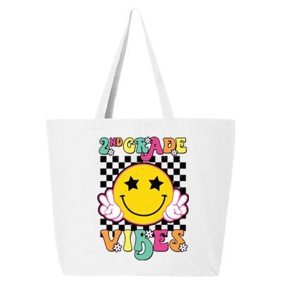 Girl 2nd Grade Vibes Smile Face Back To School Second Grade 25L Jumbo Tote