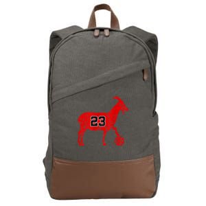 Goat 23 Gift / Cool Gift Funny Basketball Gift Cotton Canvas Backpack