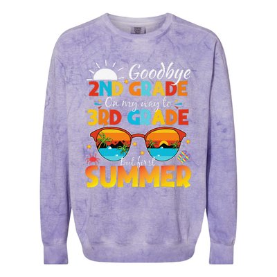 Goodbye 2nd Grade Graduation To 3rd Grade Hello Summer Colorblast Crewneck Sweatshirt