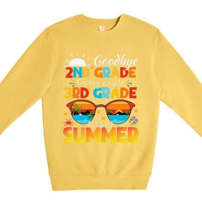 Goodbye 2nd Grade Graduation To 3rd Grade Hello Summer Premium Crewneck Sweatshirt