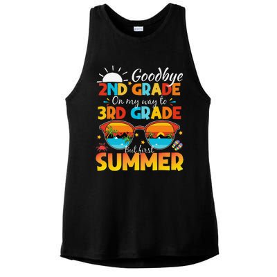 Goodbye 2nd Grade Graduation To 3rd Grade Hello Summer Ladies PosiCharge Tri-Blend Wicking Tank