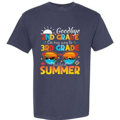 Goodbye 2nd Grade Graduation To 3rd Grade Hello Summer Garment-Dyed Heavyweight T-Shirt