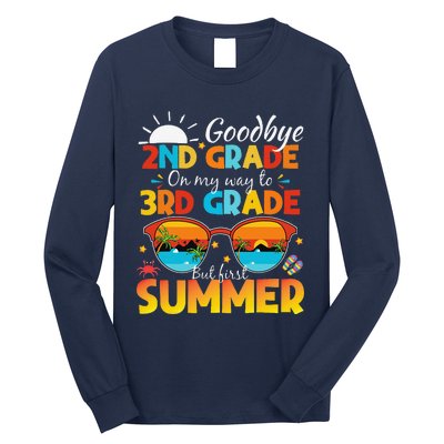 Goodbye 2nd Grade Graduation To 3rd Grade Hello Summer Long Sleeve Shirt