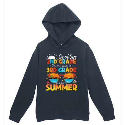 Goodbye 2nd Grade Graduation To 3rd Grade Hello Summer Urban Pullover Hoodie