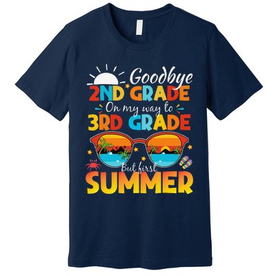 Goodbye 2nd Grade Graduation To 3rd Grade Hello Summer Premium T-Shirt