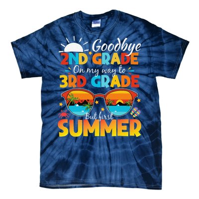 Goodbye 2nd Grade Graduation To 3rd Grade Hello Summer Tie-Dye T-Shirt